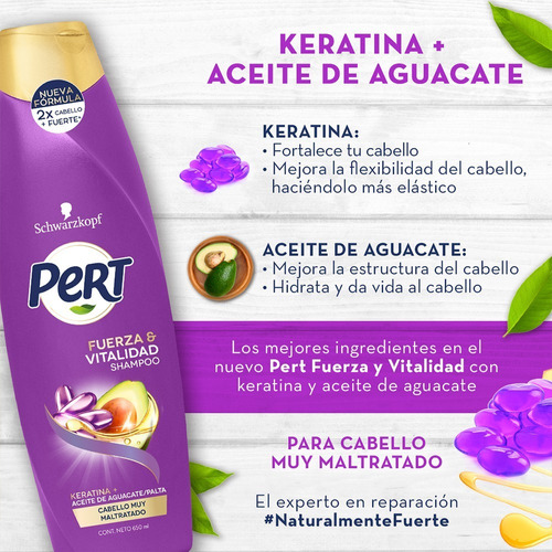 sh pert fuerza keratina 10/650ml - Producto de Abarrotes Varios en Super La Bodeguita